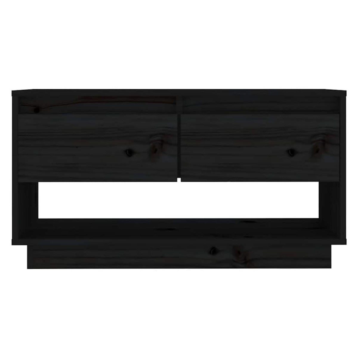 vidaXL Έπιπλο Τηλεόρασης Μαύρο 74 x 34 x 40 εκ. από Μασίφ Ξύλο Πεύκου