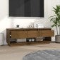 vidaXL Έπιπλο Τηλεόρασης Καφέ Μελί 110,5x34x40εκ από Μασίφ Ξύλο Πεύκου