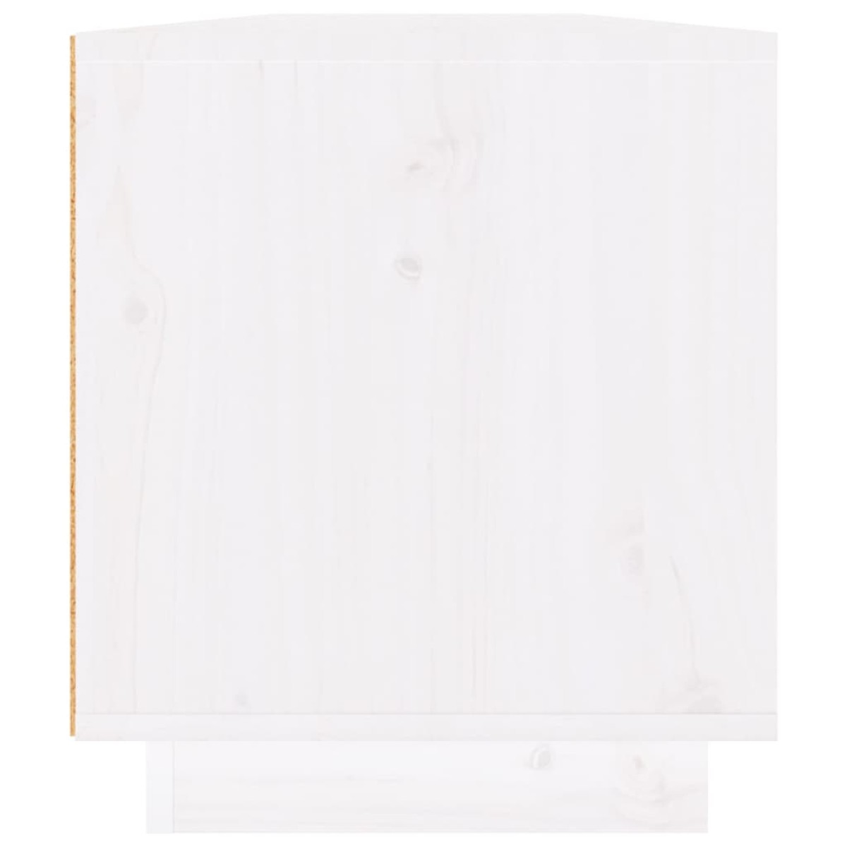 vidaXL Έπιπλο Τηλεόρασης Λευκό 110 x 34 x 40 εκ. από Μασίφ Ξύλο Πεύκου