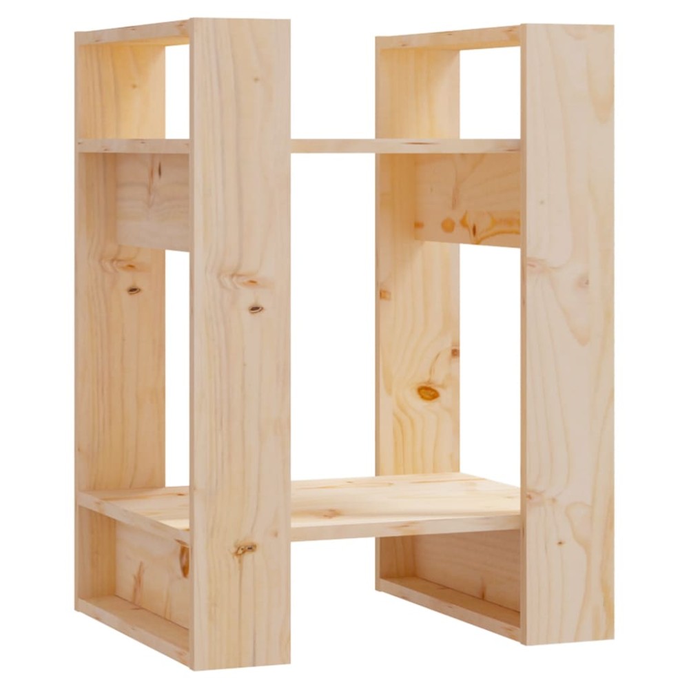 vidaXL Βιβλιοθήκη/Διαχωριστικό Χώρου 41x35x57 εκ. Μασίφ Ξύλο Πεύκου