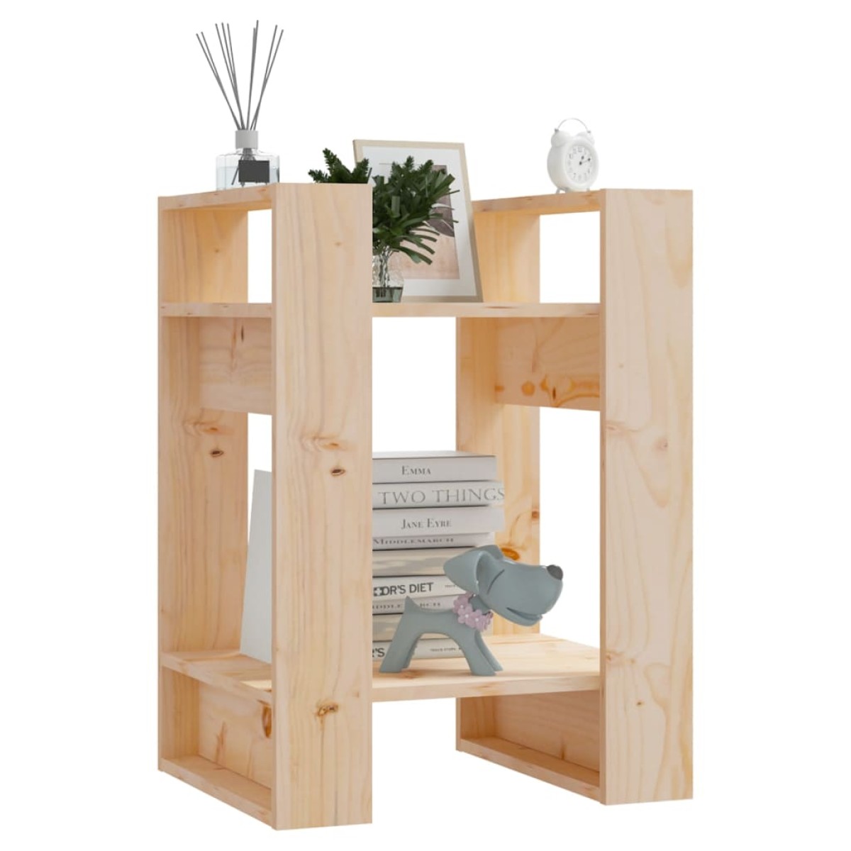 vidaXL Βιβλιοθήκη/Διαχωριστικό Χώρου 41x35x57 εκ. Μασίφ Ξύλο Πεύκου