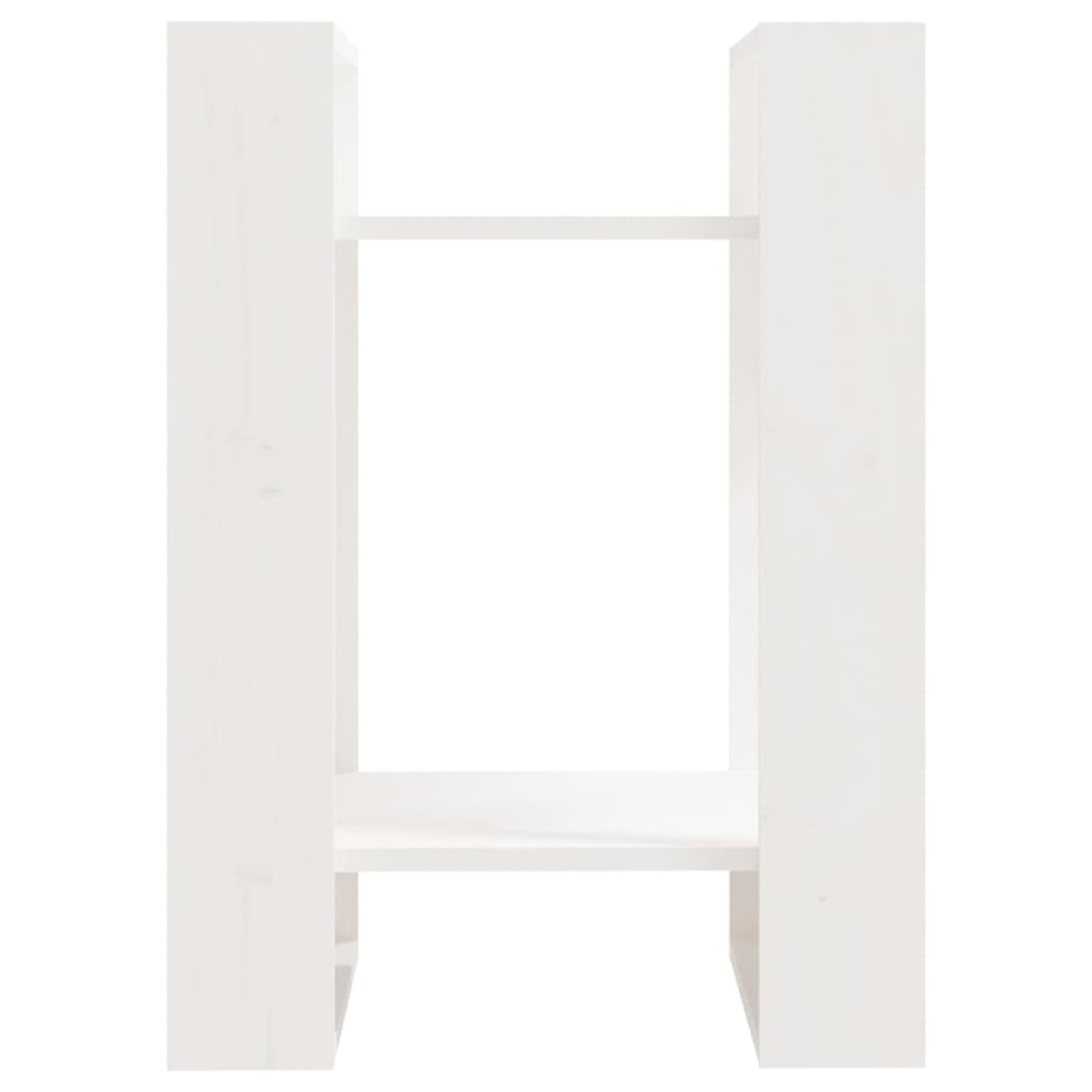 vidaXL Βιβλιοθήκη/Διαχωριστικό Χώρου Λευκό 41x35x57 εκ. Μασίφ Πεύκο