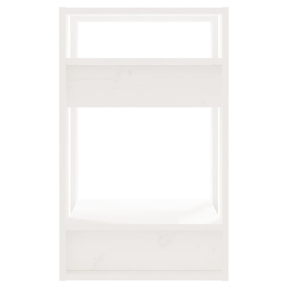 vidaXL Βιβλιοθήκη/Διαχωριστικό Χώρου Λευκό 41x35x57 εκ. Μασίφ Πεύκο