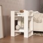 vidaXL Βιβλιοθήκη/Διαχωριστικό Χώρου Λευκό 41x35x57 εκ. Μασίφ Πεύκο