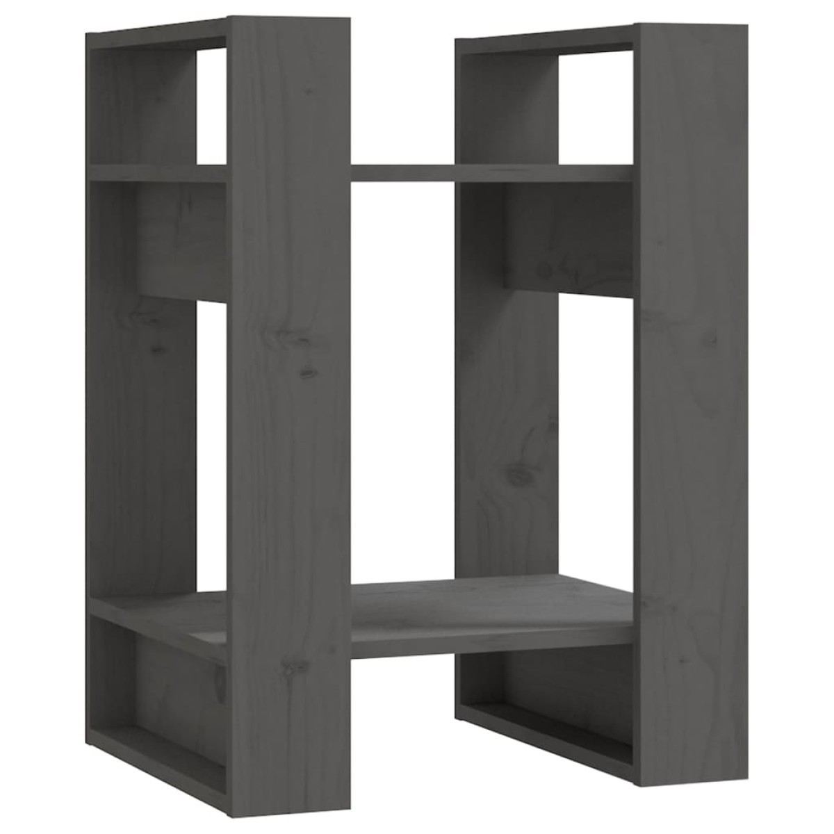 vidaXL Βιβλιοθήκη/Διαχωριστικό Χώρου Γκρι 41x35x57 εκ. Μασίφ Πεύκο
