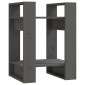 vidaXL Βιβλιοθήκη/Διαχωριστικό Χώρου Γκρι 41x35x57 εκ. Μασίφ Πεύκο