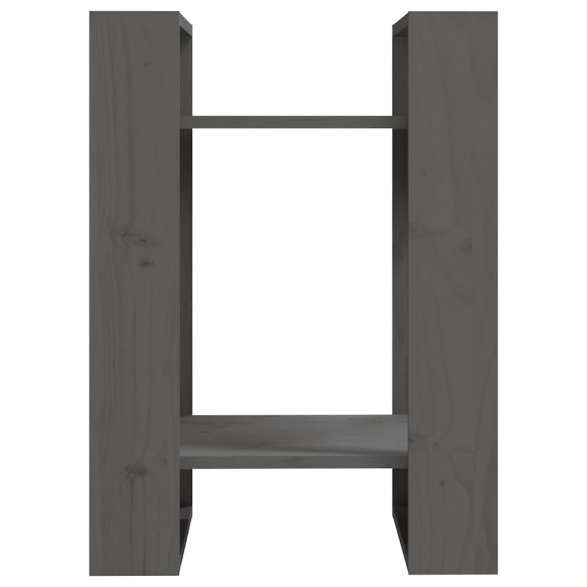 vidaXL Βιβλιοθήκη/Διαχωριστικό Χώρου Γκρι 41x35x57 εκ. Μασίφ Πεύκο