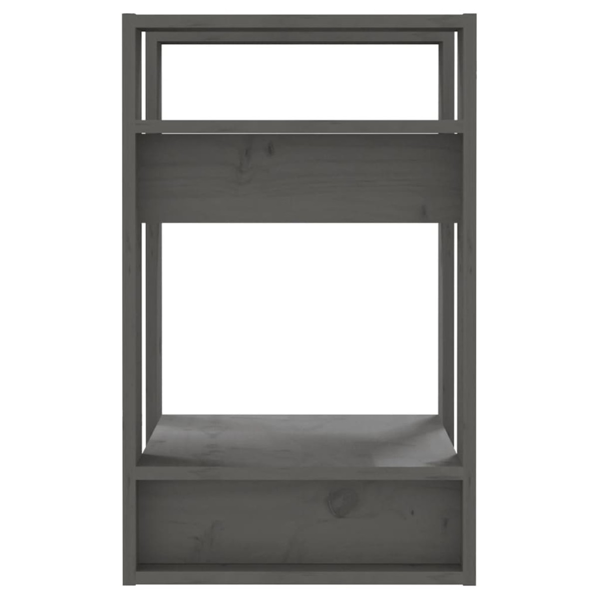 vidaXL Βιβλιοθήκη/Διαχωριστικό Χώρου Γκρι 41x35x57 εκ. Μασίφ Πεύκο