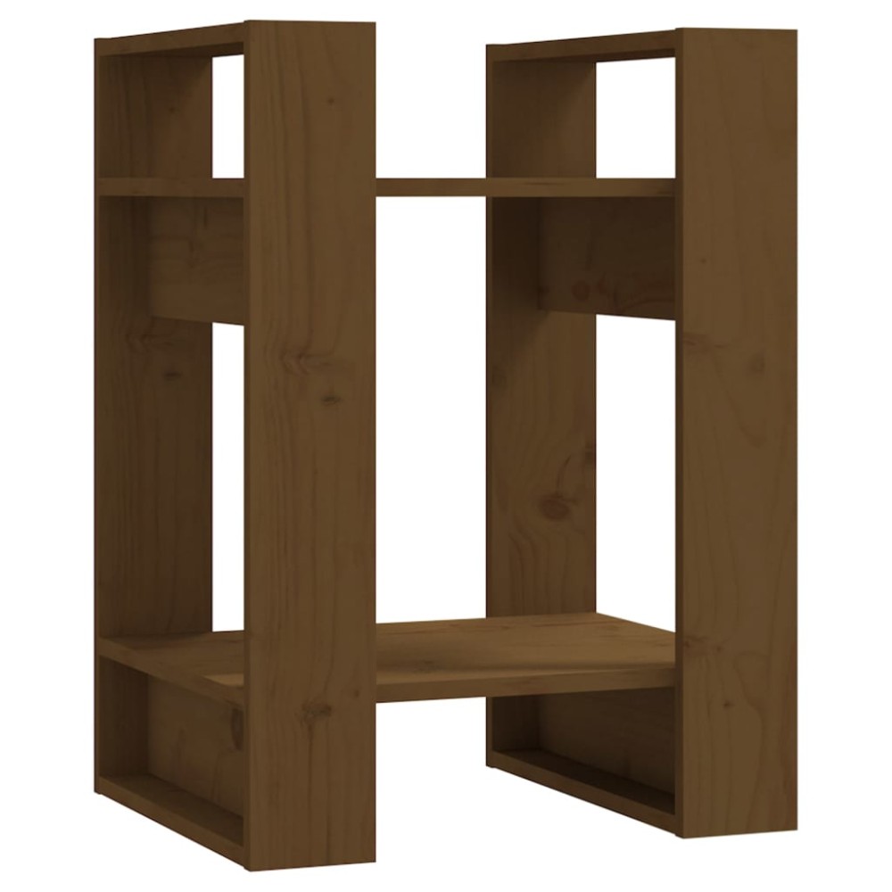 vidaXL Βιβλιοθήκη/Διαχωριστικό Χώρου Μελί 41x35x57 εκ. Μασίφ Πεύκο