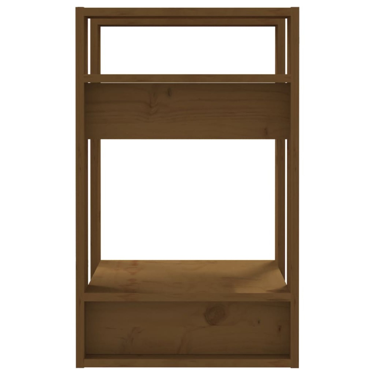 vidaXL Βιβλιοθήκη/Διαχωριστικό Χώρου Μελί 41x35x57 εκ. Μασίφ Πεύκο
