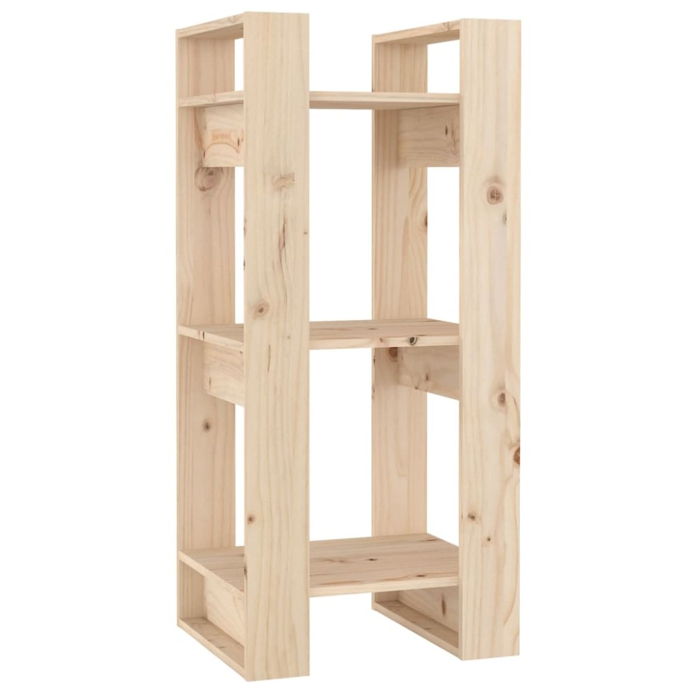 vidaXL Βιβλιοθήκη/Διαχωριστικό Χώρου 41x35x91 εκ. Μασίφ Ξύλο Πεύκου