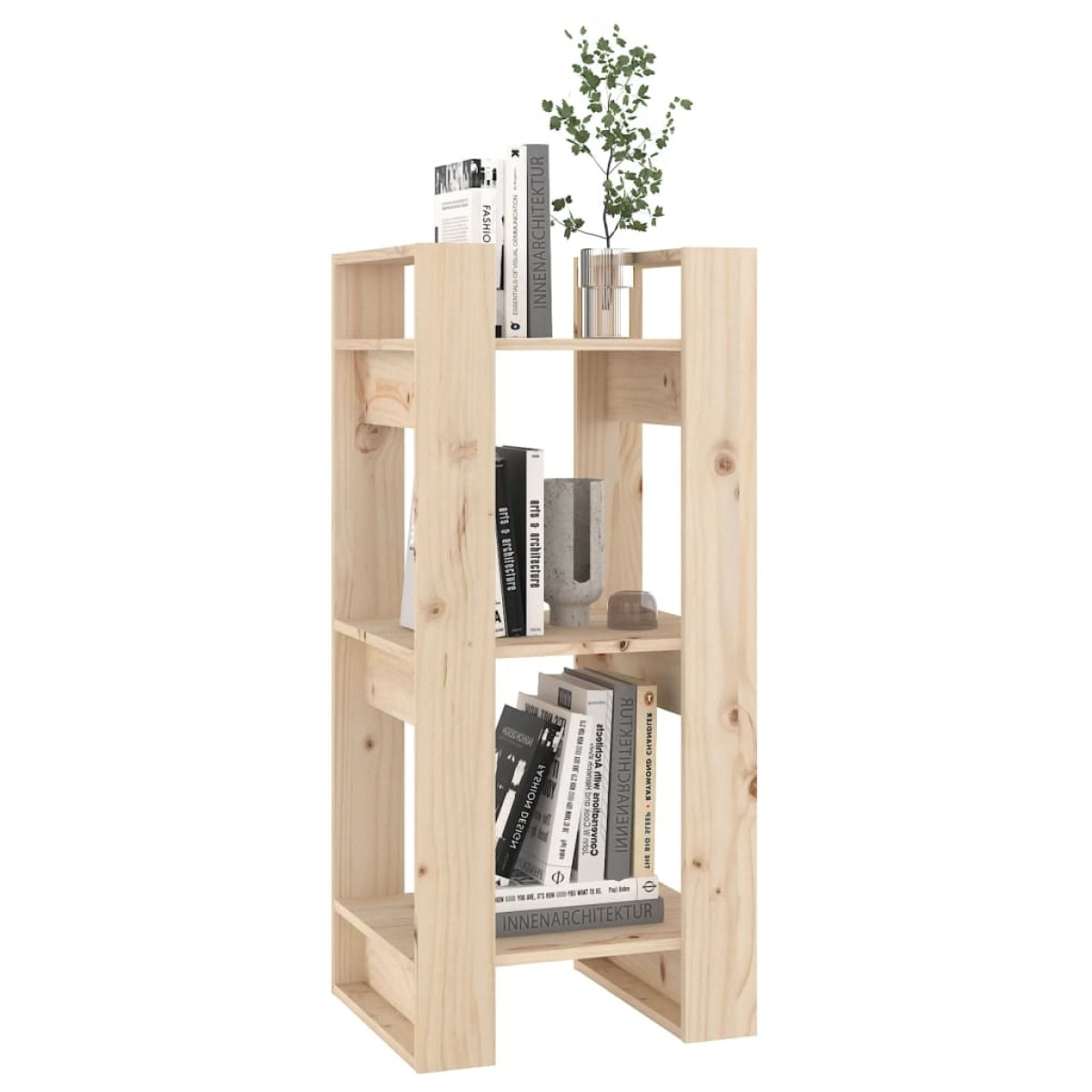 vidaXL Βιβλιοθήκη/Διαχωριστικό Χώρου 41x35x91 εκ. Μασίφ Ξύλο Πεύκου