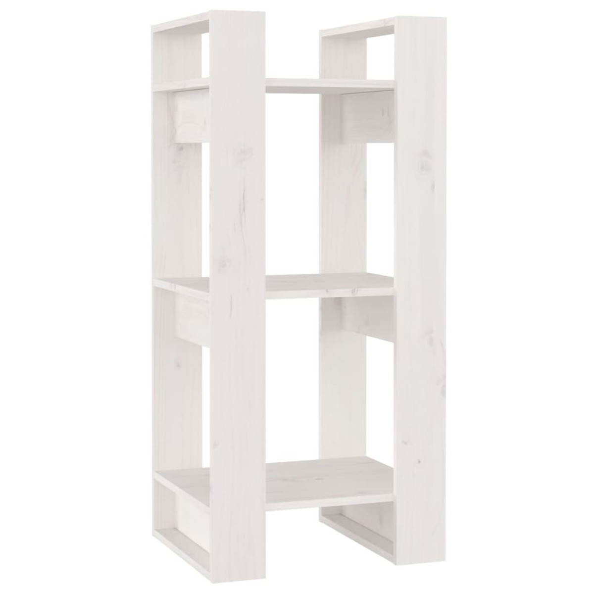 vidaXL Βιβλιοθήκη/Διαχωριστικό Χώρου Λευκό 41x35x91 εκ. Μασίφ Πεύκο