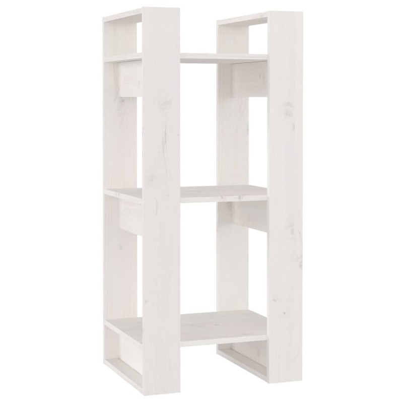 vidaXL Βιβλιοθήκη/Διαχωριστικό Χώρου Λευκό 41x35x91 εκ. Μασίφ Πεύκο