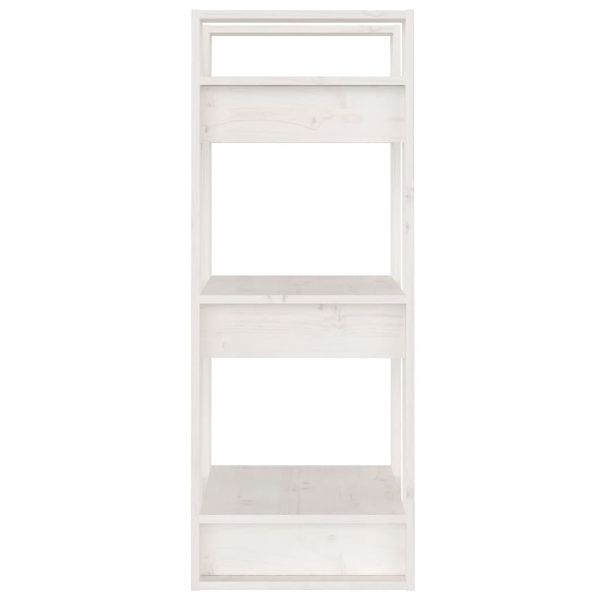 vidaXL Βιβλιοθήκη/Διαχωριστικό Χώρου Λευκό 41x35x91 εκ. Μασίφ Πεύκο