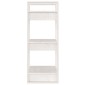 vidaXL Βιβλιοθήκη/Διαχωριστικό Χώρου Λευκό 41x35x91 εκ. Μασίφ Πεύκο