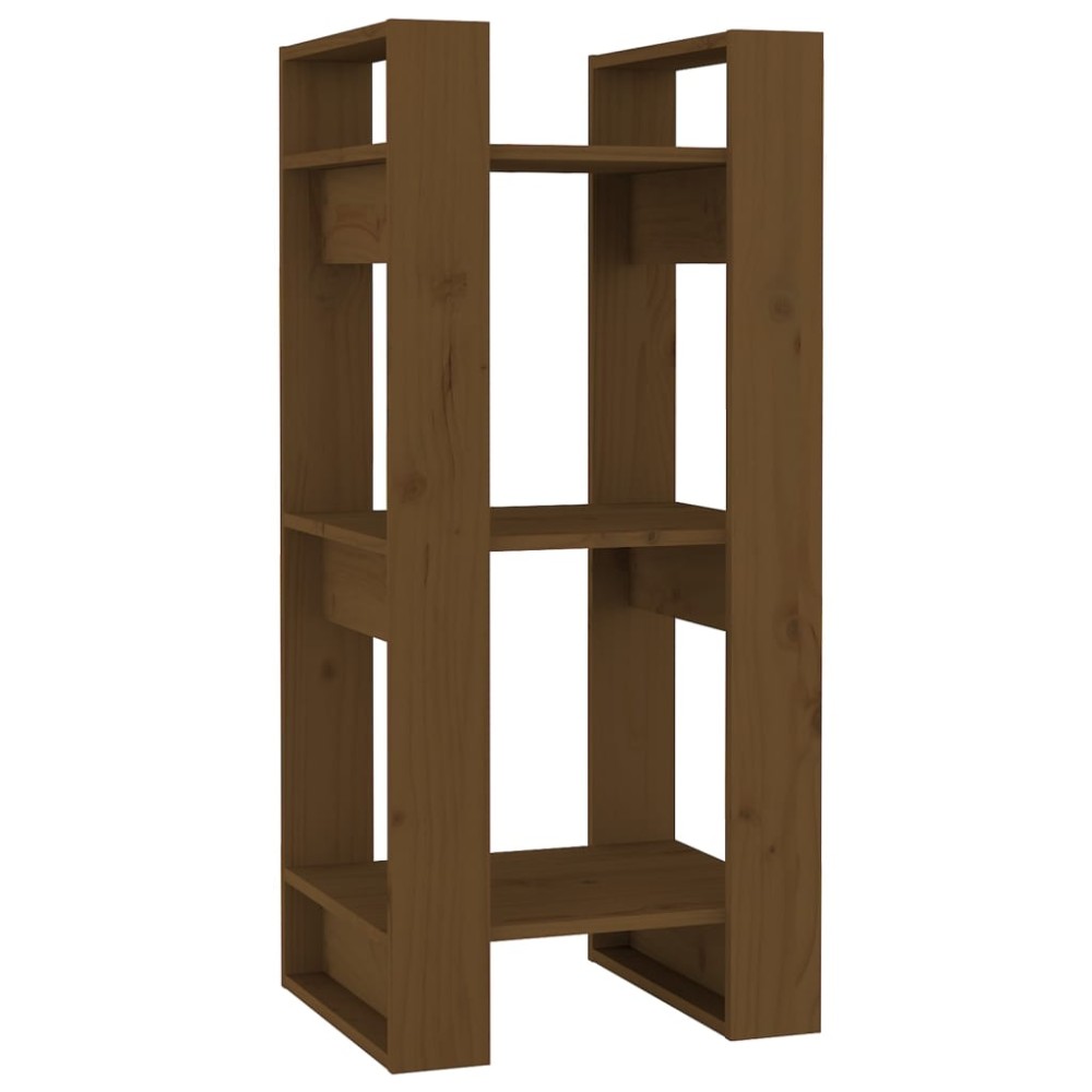 vidaXL Βιβλιοθήκη/Διαχωριστικό Χώρου Μελί 41x35x91 εκ. Μασίφ Ξύλο
