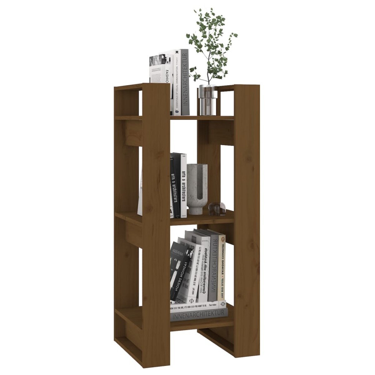 vidaXL Βιβλιοθήκη/Διαχωριστικό Χώρου Μελί 41x35x91 εκ. Μασίφ Ξύλο