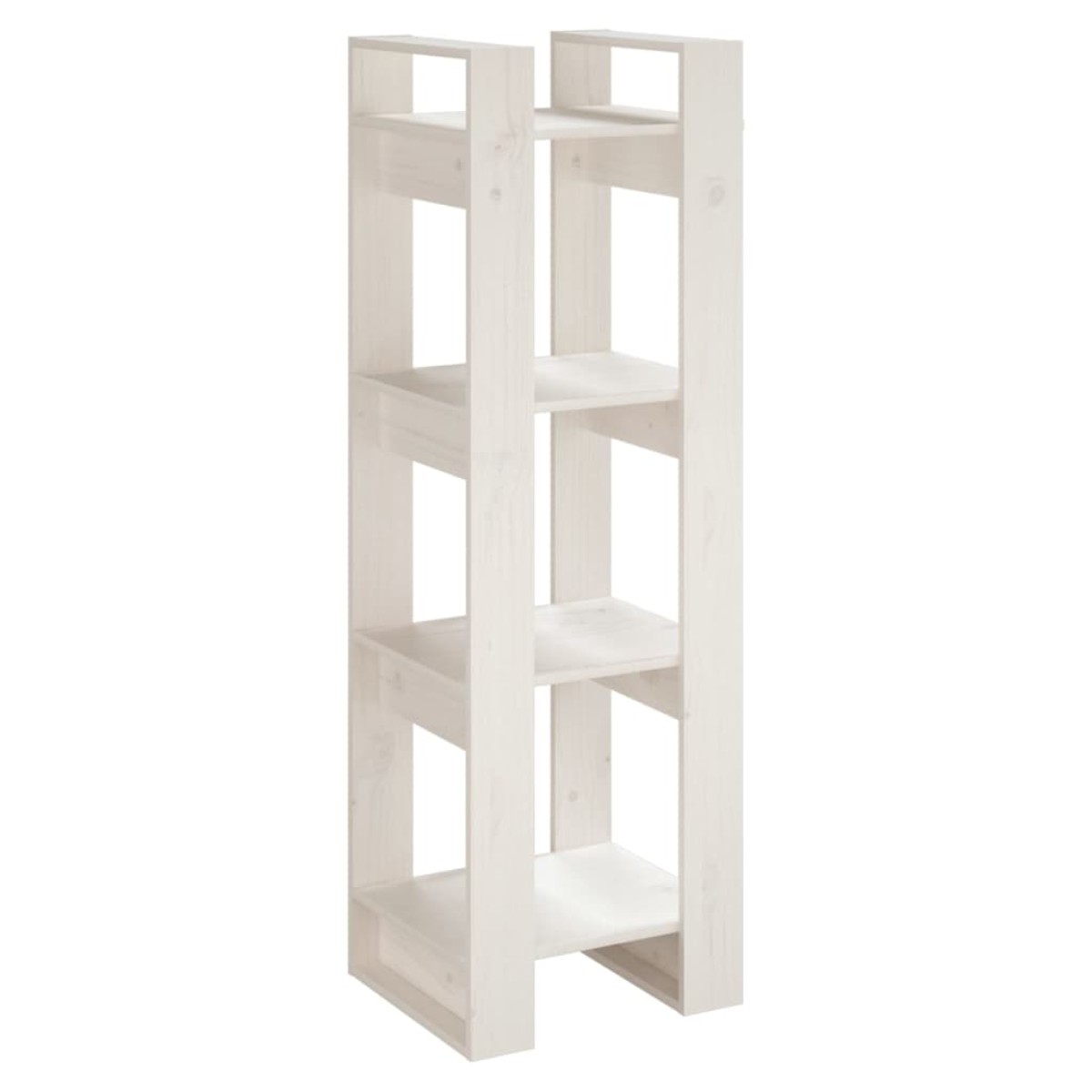 vidaXL Βιβλιοθήκη/Διαχωριστικό Χώρου Λευκό 41x35x125 εκ. Μασίφ Πεύκο
