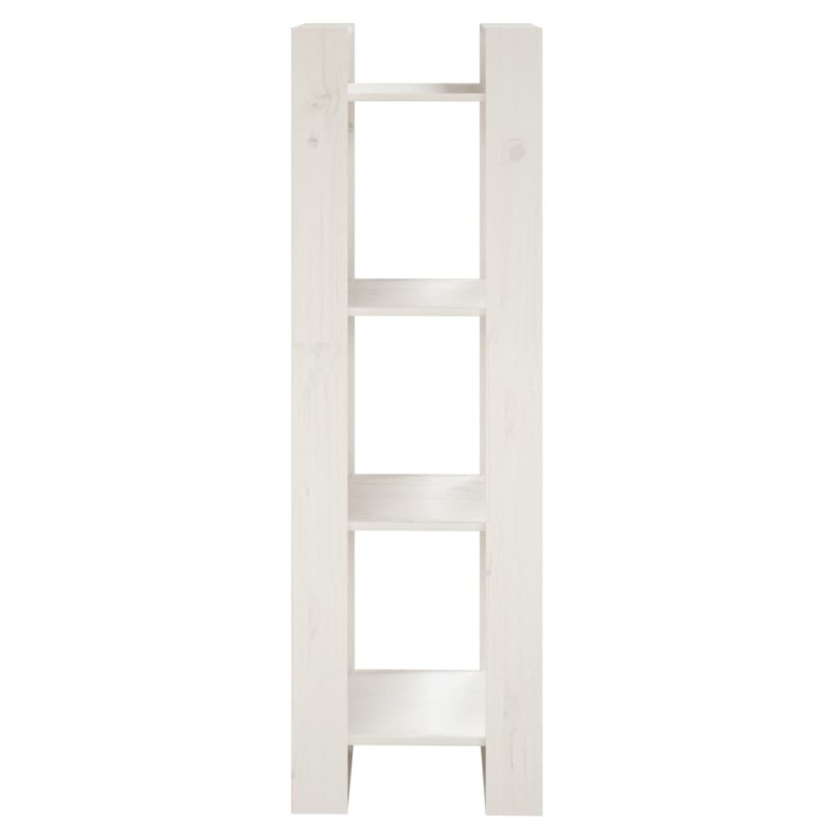 vidaXL Βιβλιοθήκη/Διαχωριστικό Χώρου Λευκό 41x35x125 εκ. Μασίφ Πεύκο