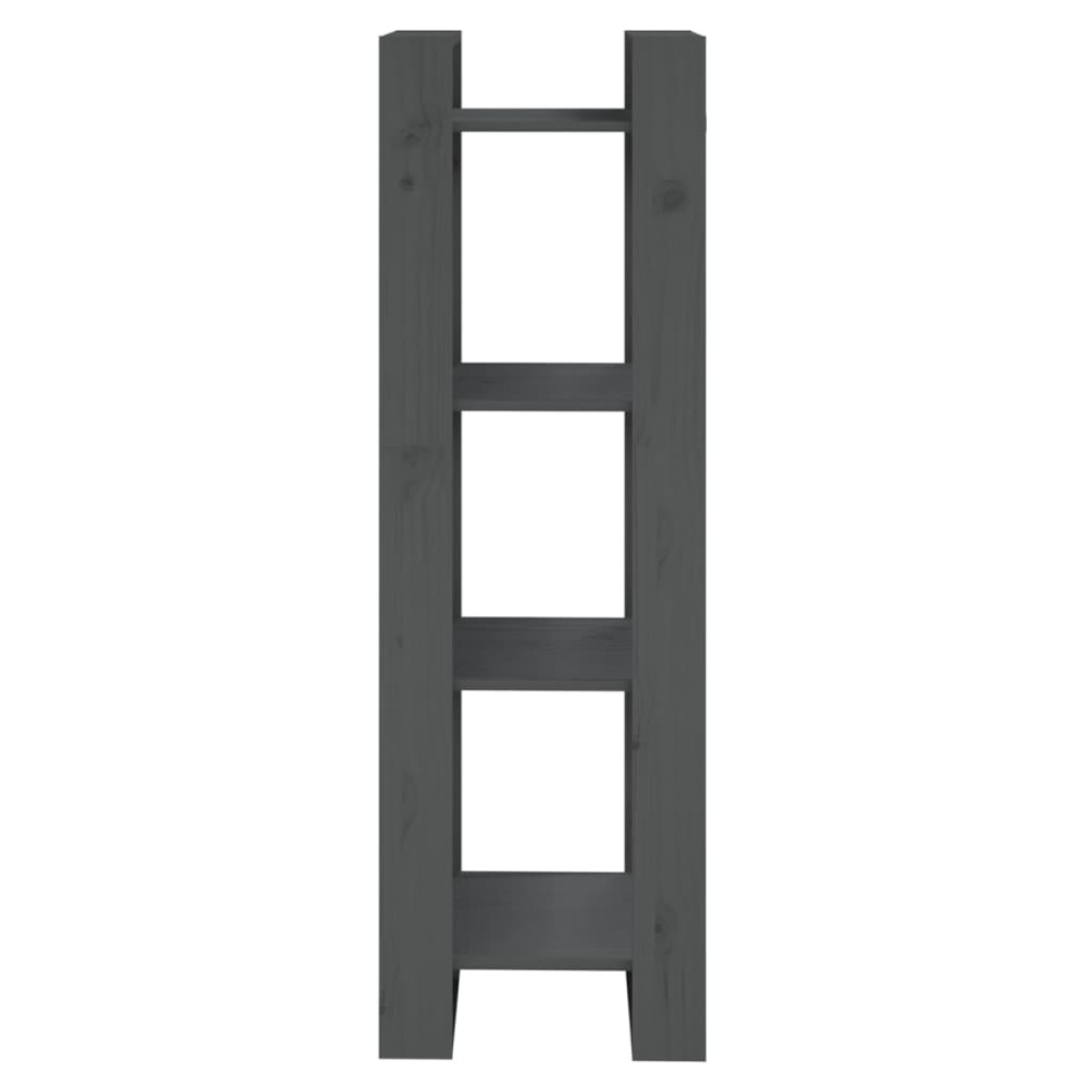 vidaXL Βιβλιοθήκη/Διαχωριστικό Χώρου Γκρι 41x35x125 εκ. Μασίφ Πεύκο
