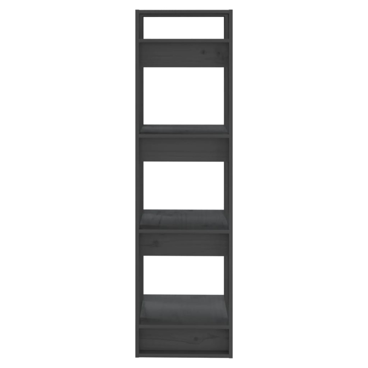 vidaXL Βιβλιοθήκη/Διαχωριστικό Χώρου Γκρι 41x35x125 εκ. Μασίφ Πεύκο