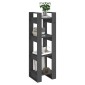 vidaXL Βιβλιοθήκη/Διαχωριστικό Χώρου Γκρι 41x35x125 εκ. Μασίφ Πεύκο