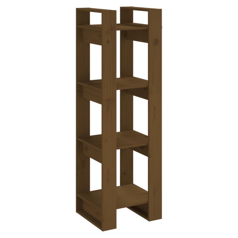 vidaXL Βιβλιοθήκη/Διαχωριστικό Χώρου Μελί 41x35x125 εκ. Μασίφ Ξύλο