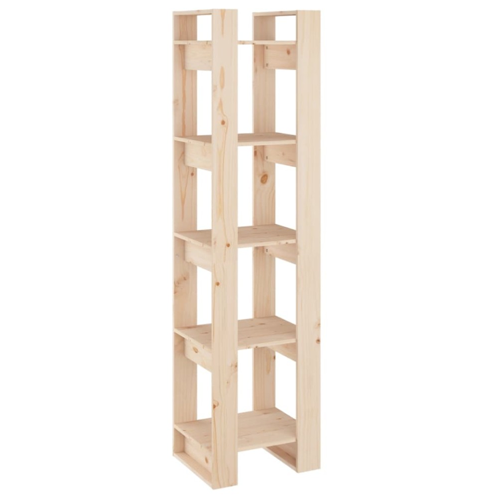vidaXL Βιβλιοθήκη/Διαχωριστικό Χώρου 41x35x160 εκ. Μασίφ Ξύλο Πεύκου