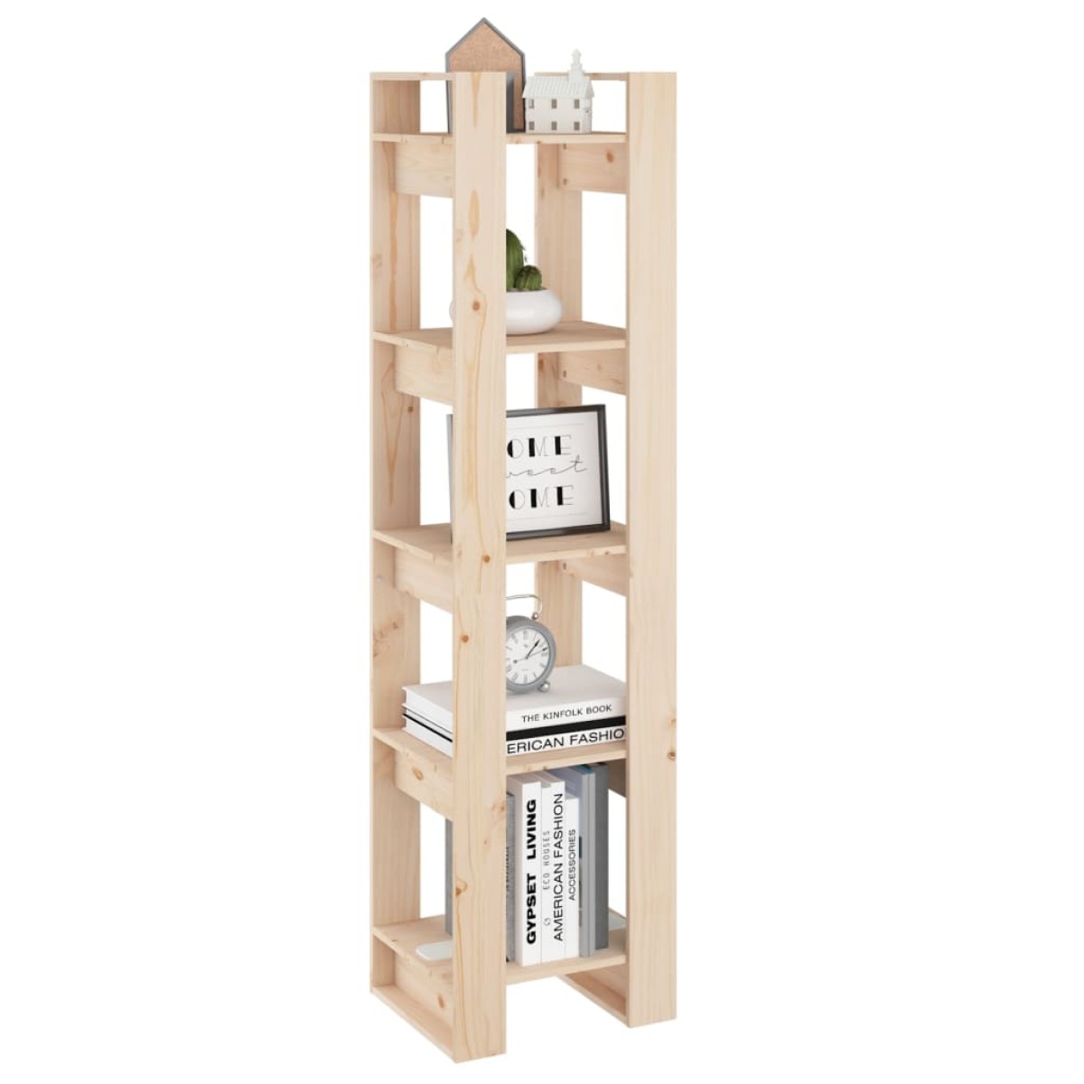 vidaXL Βιβλιοθήκη/Διαχωριστικό Χώρου 41x35x160 εκ. Μασίφ Ξύλο Πεύκου