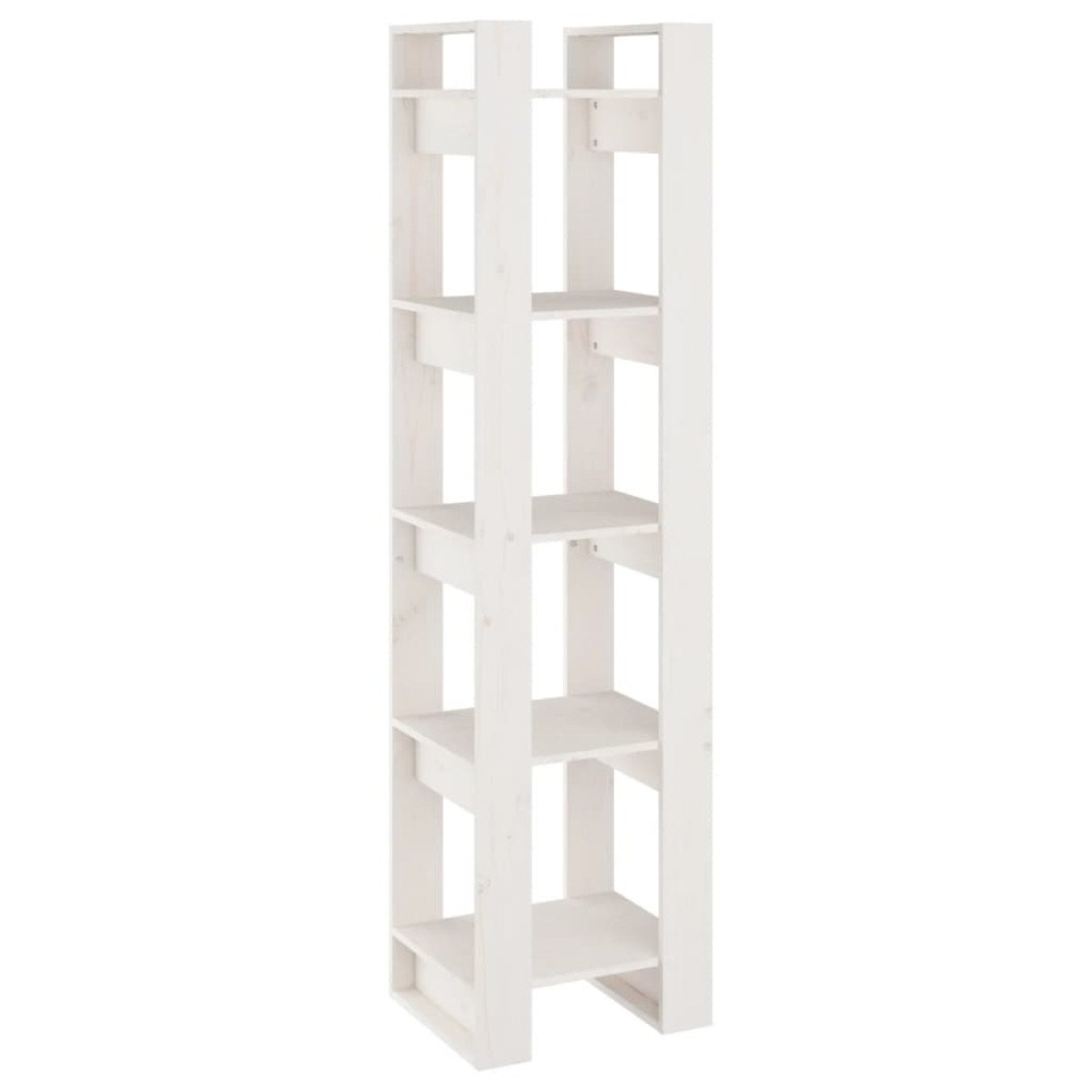 vidaXL Βιβλιοθήκη/Διαχωριστικό Χώρου Λευκό 41x35x160 εκ. Μασίφ Πεύκο