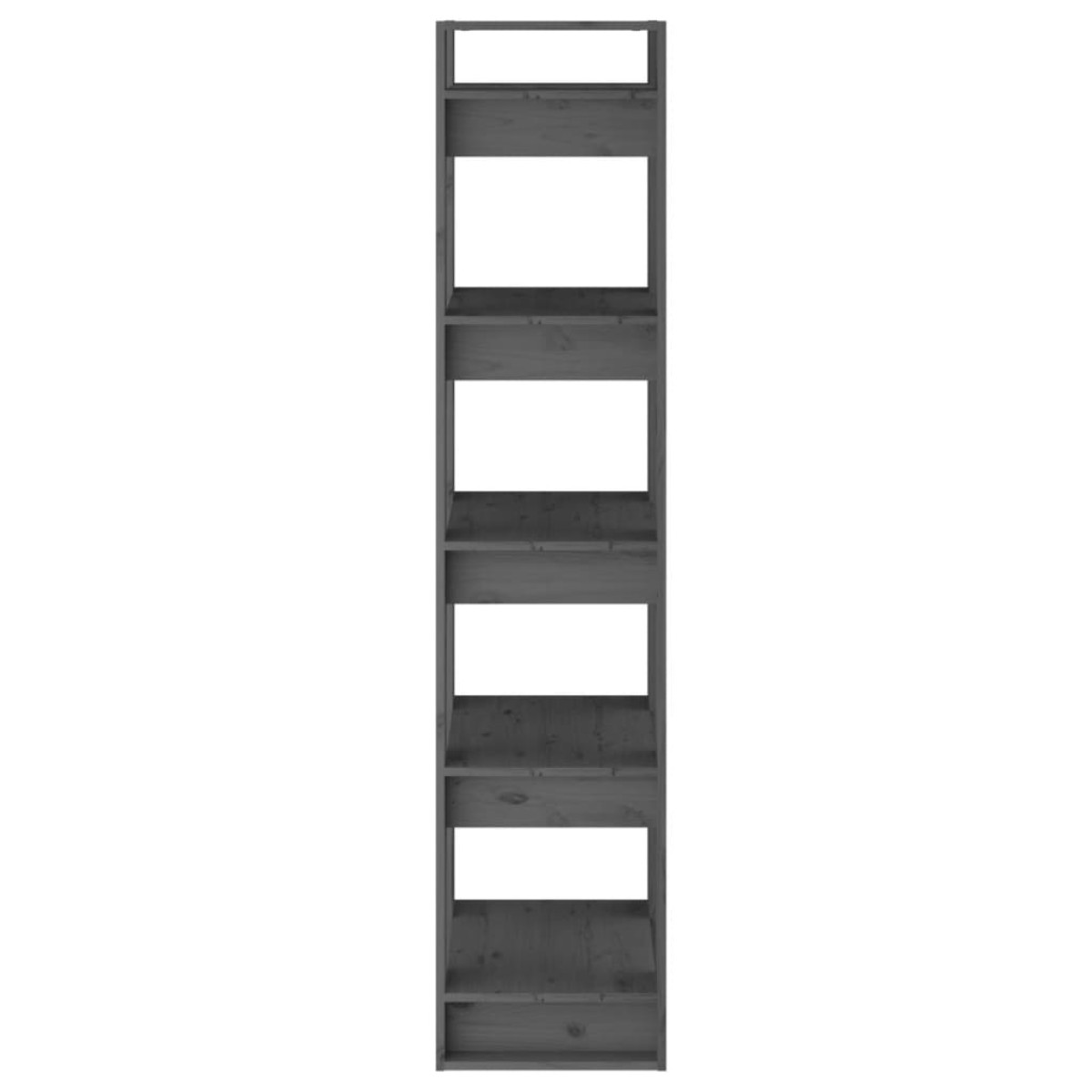 vidaXL Βιβλιοθήκη/Διαχωριστικό Χώρου Γκρι 41x35x160 εκ. Μασίφ Πεύκο