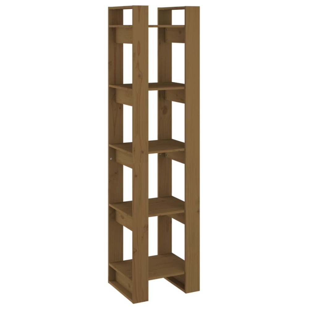 vidaXL Βιβλιοθήκη/Διαχωριστικό Χώρου Μελί 41x35x160 εκ. Μασίφ Πεύκο