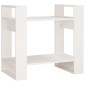 vidaXL Βιβλιοθήκη/Διαχωριστικό Χώρου Λευκό 60x35x57 εκ. Μασίφ Πεύκο