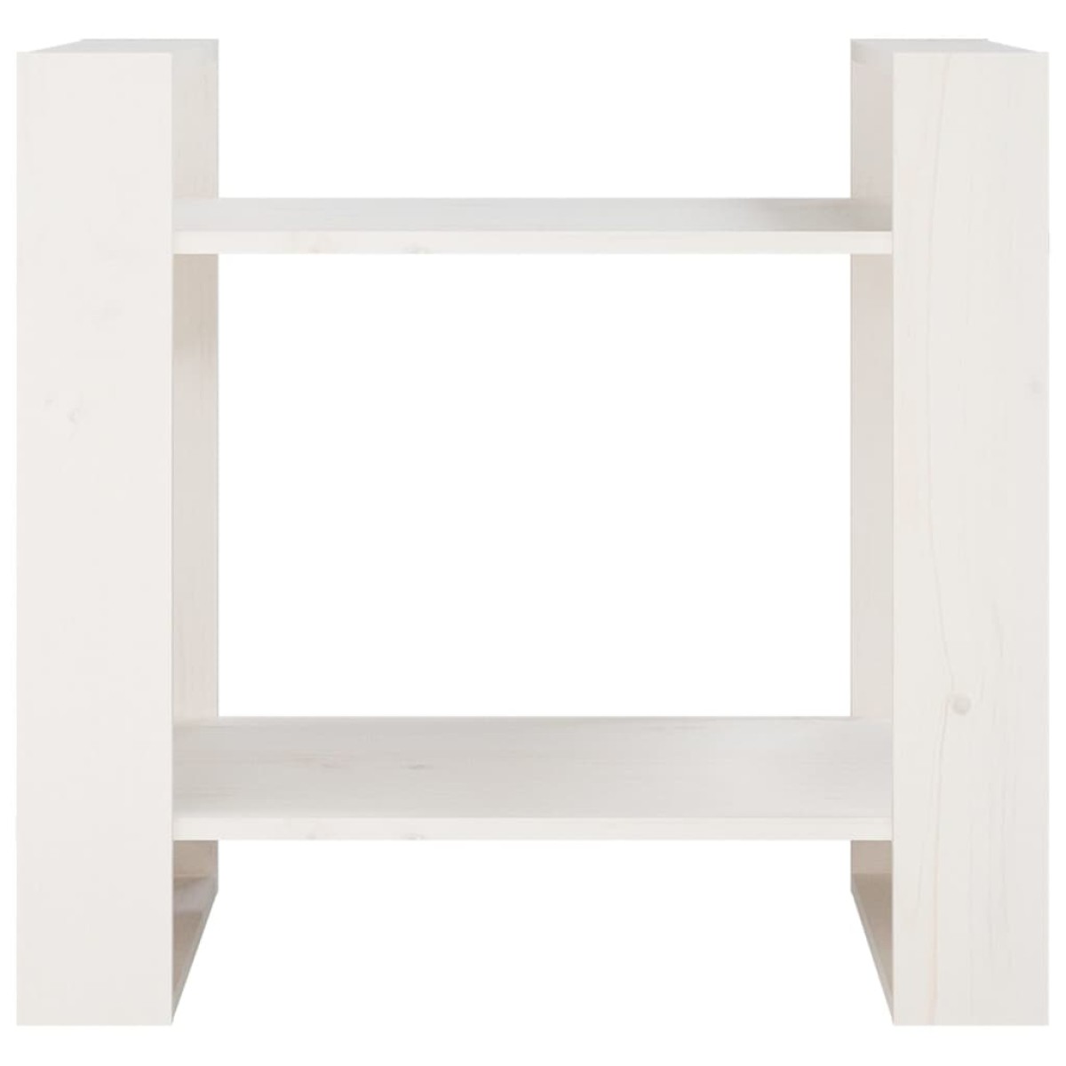 vidaXL Βιβλιοθήκη/Διαχωριστικό Χώρου Λευκό 60x35x57 εκ. Μασίφ Πεύκο