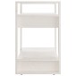 vidaXL Βιβλιοθήκη/Διαχωριστικό Χώρου Λευκό 60x35x57 εκ. Μασίφ Πεύκο