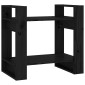 vidaXL Βιβλιοθήκη/Διαχωριστικό Χώρου Μαύρο 60x35x57 εκ. Μασίφ Πεύκο