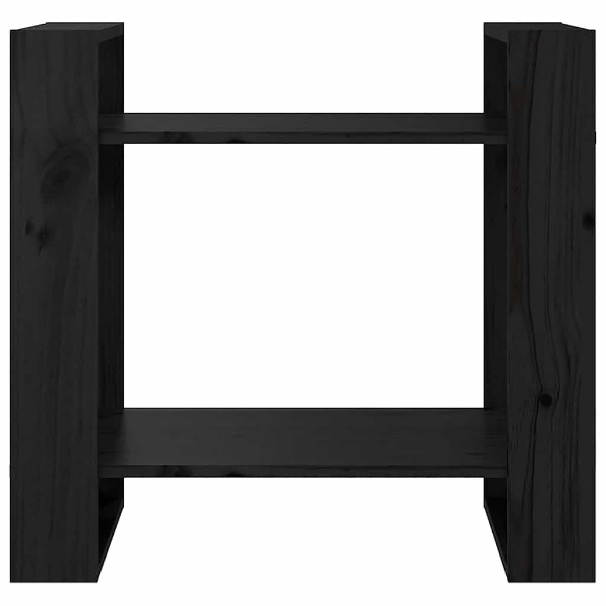 vidaXL Βιβλιοθήκη/Διαχωριστικό Χώρου Μαύρο 60x35x57 εκ. Μασίφ Πεύκο
