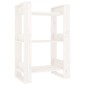vidaXL Βιβλιοθήκη/Διαχωριστικό Χώρου Λευκό 60x35x91 εκ. Μασίφ Πεύκο