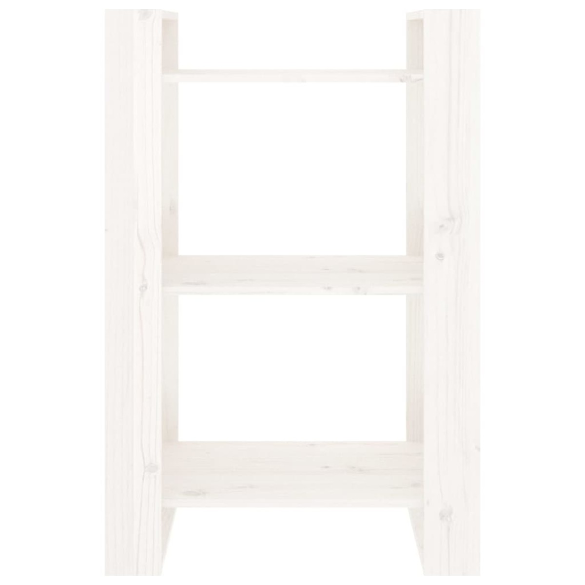 vidaXL Βιβλιοθήκη/Διαχωριστικό Χώρου Λευκό 60x35x91 εκ. Μασίφ Πεύκο