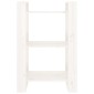 vidaXL Βιβλιοθήκη/Διαχωριστικό Χώρου Λευκό 60x35x91 εκ. Μασίφ Πεύκο