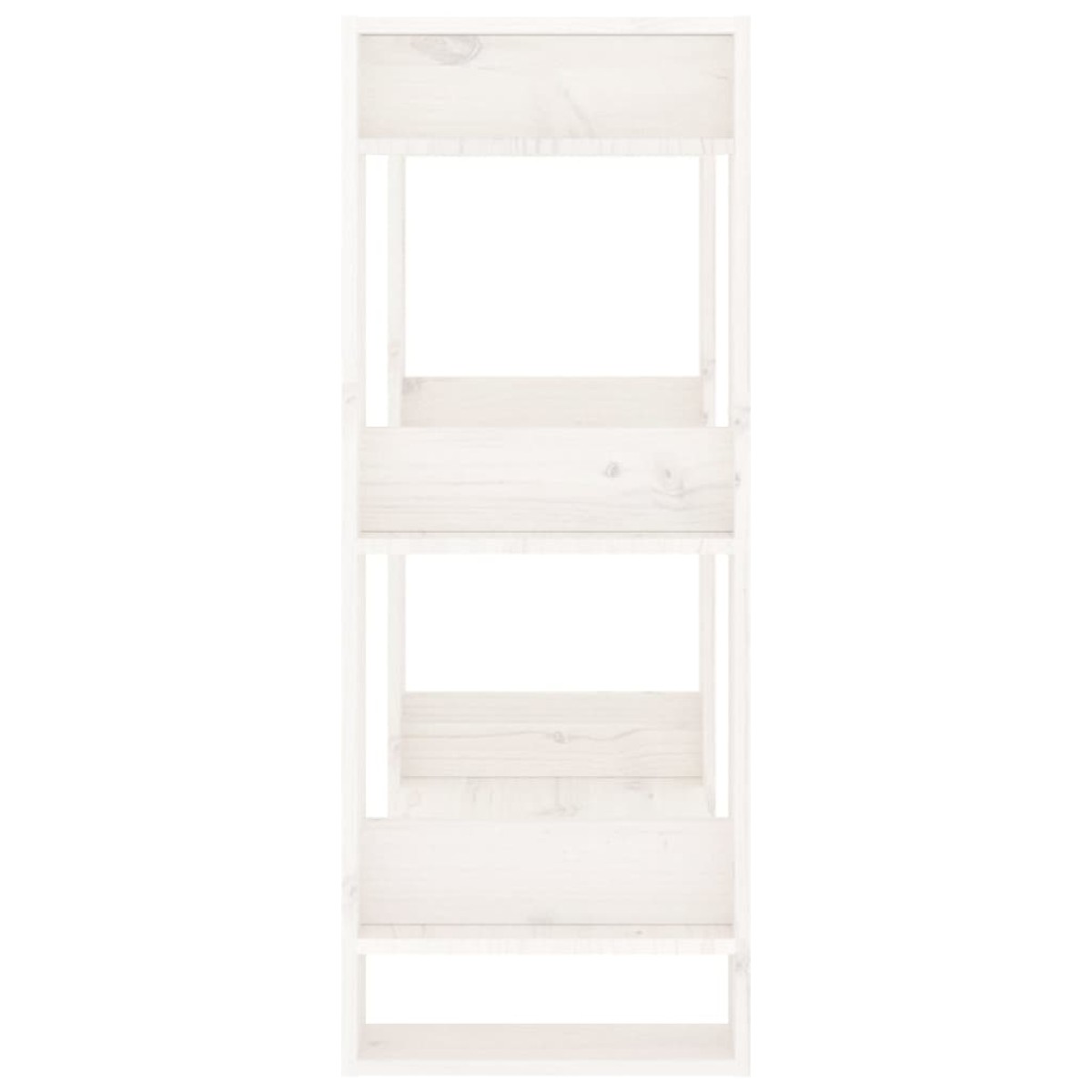 vidaXL Βιβλιοθήκη/Διαχωριστικό Χώρου Λευκό 60x35x91 εκ. Μασίφ Πεύκο