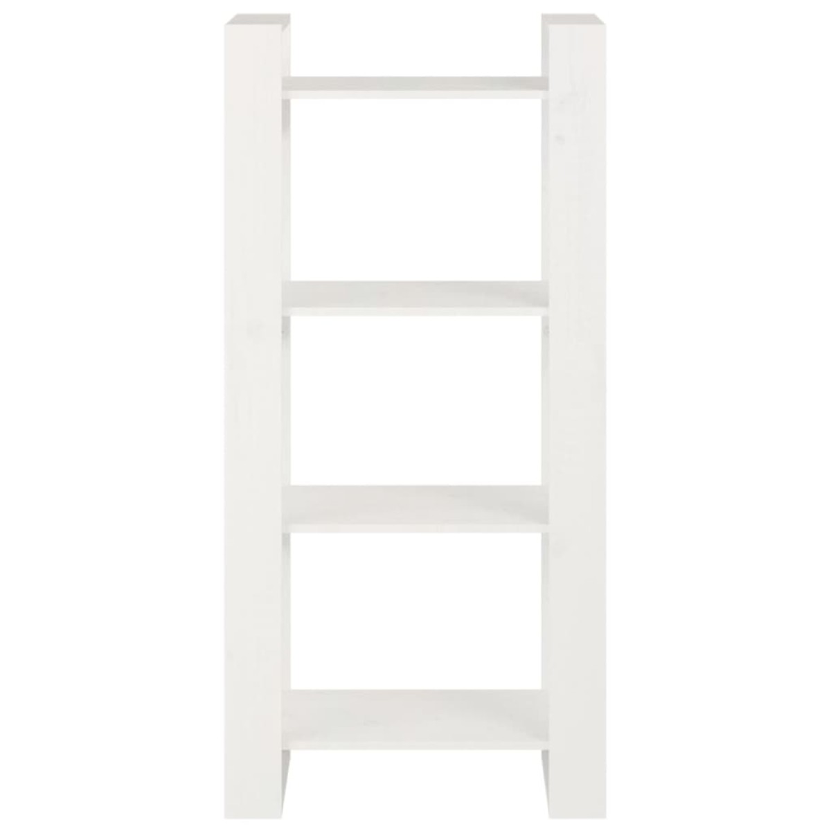 vidaXL Βιβλιοθήκη/Διαχωριστικό Χώρου Λευκό 60x35x125 εκ. Μασίφ Ξύλο