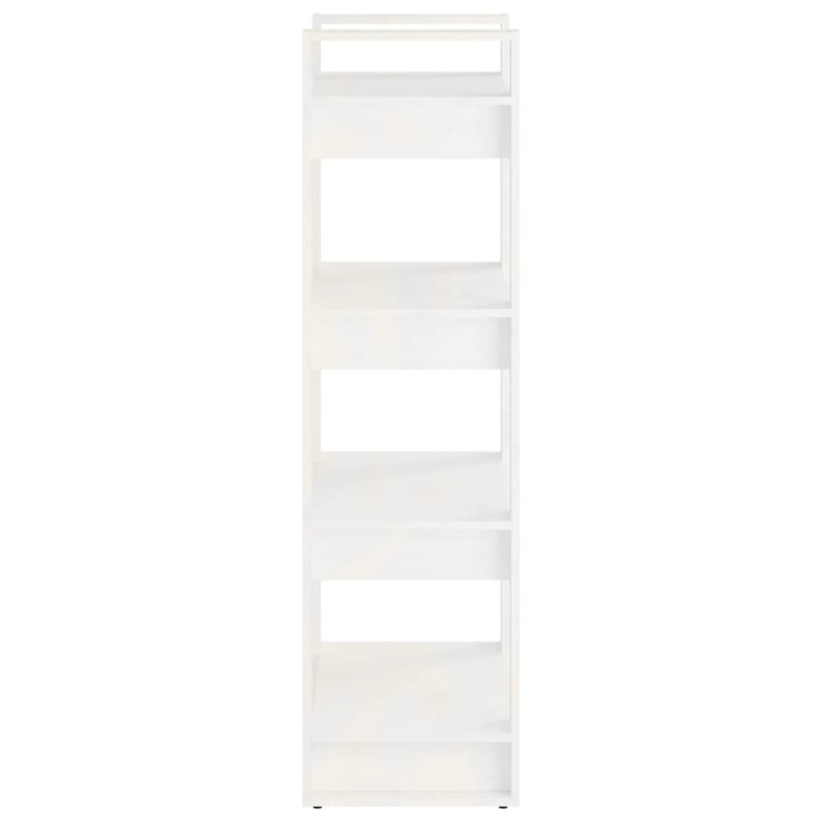 vidaXL Βιβλιοθήκη/Διαχωριστικό Χώρου Λευκό 60x35x125 εκ. Μασίφ Ξύλο