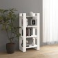 vidaXL Βιβλιοθήκη/Διαχωριστικό Χώρου Λευκό 60x35x125 εκ. Μασίφ Ξύλο