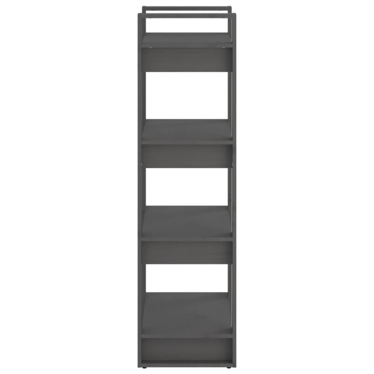 vidaXL Βιβλιοθήκη/Διαχωριστικό Χώρου Γκρι 60x35x125 εκ. Μασίφ Ξύλο