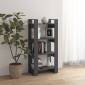 vidaXL Βιβλιοθήκη/Διαχωριστικό Χώρου Γκρι 60x35x125 εκ. Μασίφ Ξύλο