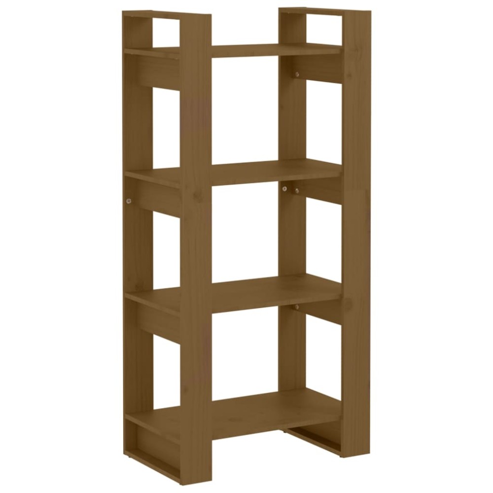 vidaXL Βιβλιοθήκη/Διαχωριστικό Χώρου Μελί 60x35x125 εκ. Μασίφ Ξύλο