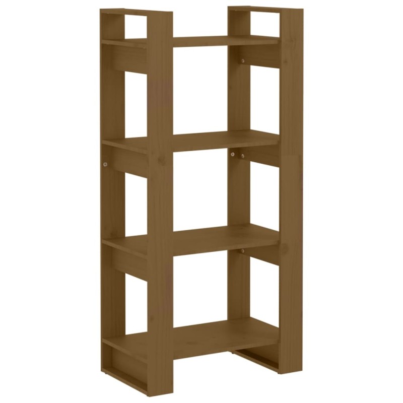 vidaXL Βιβλιοθήκη/Διαχωριστικό Χώρου Μελί 60x35x125 εκ. Μασίφ Ξύλο