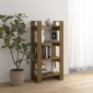 vidaXL Βιβλιοθήκη/Διαχωριστικό Χώρου Μελί 60x35x125 εκ. Μασίφ Ξύλο